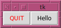 Python tkinter Hello world