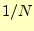 $ 1/N$