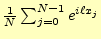 $ \frac{1}{N}\sum_{j=0}^{N-1}e^{i \ell x_j}$