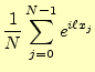 $\displaystyle \frac{1}{N}\sum_{j=0}^{N-1}e^{i \ell x_j}$