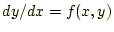 $ dy/dx=f(x,y)$