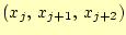 $ (x_j, x_{j+1}, x_{j+2})$