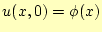 $\displaystyle u(x,0)=\phi(x)$