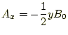 $\displaystyle A_x=-\frac{1}{2}yB_0$