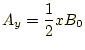 $\displaystyle A_y=\frac{1}{2}xB_0$