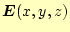 $ \boldsymbol{E}(x,y,z)$