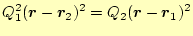 $\displaystyle Q_1^2(\boldsymbol{r}-\boldsymbol{r}_2)^2=Q_2(\boldsymbol{r}-\boldsymbol{r}_1)^2$