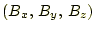 $ (B_x, B_y, B_z)$