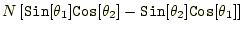 $\displaystyle N\left[\texttt{Sin}[\theta_1]\texttt{Cos}[\theta_2] -\texttt{Sin}[\theta_2]\texttt{Cos}[\theta_1]\right]$