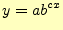 $\displaystyle y=ab^{cx}$