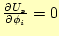 $ \if 11 \frac{\partial U_s}{\partial \phi_i}
\else
\frac{\partial^{1} U_s}{\partial \phi_i^{1}}
\fi
=0$