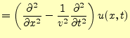 $\displaystyle =\left( \if 12 \frac{\partial }{\partial x} \else \frac{\partial^...
...rtial }{\partial t} \else \frac{\partial^{2} }{\partial t^{2}}\fi \right)u(x,t)$