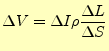 $\displaystyle \Delta V=\Delta I\rho\frac{\Delta L}{\Delta S}$