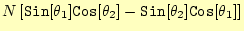 $\displaystyle N\left[\texttt{Sin}[\theta_1]\texttt{Cos}[\theta_2] -\texttt{Sin}[\theta_2]\texttt{Cos}[\theta_1]\right]$