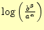 $ \log\left(\frac{b^\beta}{a^\alpha}\right)$