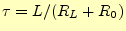 $\displaystyle V_R=\frac{R_0}{R_L+R_0}E(1-e^{-\frac{R_L+R_0}{L}t})$