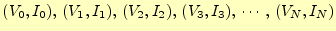 $ (V_0,I_0),\,(V_1,I_1),\,
(V_2,I_2),\,(V_3,I_3),\,\cdots,\,(V_N,I_N)$