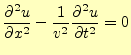 $\displaystyle \if 12 \frac{\partial u}{\partial x} \else \frac{\partial^{2} u}{...
...\frac{\partial u}{\partial t} \else \frac{\partial^{2} u}{\partial t^{2}}\fi =0$