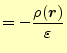 $\displaystyle =-\frac{\rho(\boldsymbol{r})}{\varepsilon}$