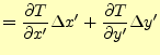 $\displaystyle = \if 11 \frac{\partial T}{\partial x^\prime} \else \frac{\partia...
...y^\prime} \else \frac{\partial^{1} T}{\partial y^\prime^{1}}\fi \Delta y^\prime$