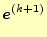 $\displaystyle \boldsymbol{e}^{(k+1)}$