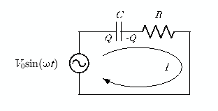 \includegraphics[keepaspectratio, scale=1.0]{figure/RC_circuit.eps}