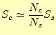 $\displaystyle S_c\simeq\frac{N_c}{N_s}S_s$