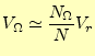 $\displaystyle V_{\Omega}\simeq\frac{N_{\Omega}}{N}V_r$