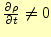 $ \if 11 \frac{\partial \rho}{\partial t}
\else \frac{\partial^{1} \rho}{\partial t^{1}}\fi
\neq 0$