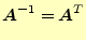 $\displaystyle \boldsymbol{A}^{-1}=\boldsymbol{A}^T$