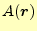 $ A(\boldsymbol{r})$