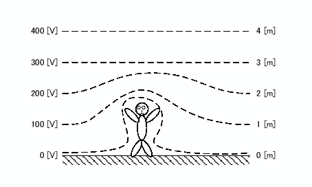 \includegraphics[keepaspectratio, scale=1.0]{figure/E_field_near_earth_with_man.eps}