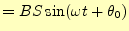 $\displaystyle =BS\sin(\omega t+\theta_0)$