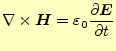 $\displaystyle \nabla\times \boldsymbol{H}=\varepsilon_0 \if 11 \frac{\partial \...
...bol{E}}{\partial t} \else \frac{\partial^{1} \boldsymbol{E}}{\partial t^{1}}\fi$