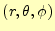 $ (r,\theta,\phi)$