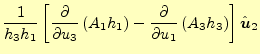$\displaystyle \frac{1}{h_3h_1}\left[ \frac{\partial}{\partial u_3}\left(A_1h_1\...
...-\frac{\partial}{\partial u_1}\left(A_3h_3\right) \right]\hat{\boldsymbol{u}}_2$