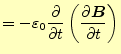 $\displaystyle =-\varepsilon_0 \if 11 \frac{\partial }{\partial t} \else \frac{\...
...\partial t} \else \frac{\partial^{1} \boldsymbol{B}}{\partial t^{1}}\fi \right)$