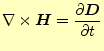 $\displaystyle \nabla\times \boldsymbol{H}= \if 11 \frac{\partial \boldsymbol{D}}{\partial t} \else \frac{\partial^{1} \boldsymbol{D}}{\partial t^{1}}\fi$