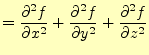 $\displaystyle = \if 12 \frac{\partial f}{\partial x} \else \frac{\partial^{2} f...
...12 \frac{\partial f}{\partial z} \else \frac{\partial^{2} f}{\partial z^{2}}\fi$