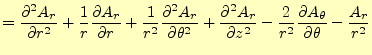 $\displaystyle = \if 12 \frac{\partial A_r}{\partial r} \else \frac{\partial^{2}...
...} \else \frac{\partial^{1} A_{\theta}}{\partial \theta^{1}}\fi -\frac{A_r}{r^2}$