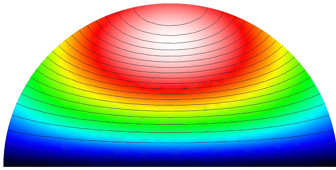 球形空洞のHの電気力線