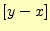 $\displaystyle [y-x]$