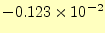 $ -0.123\times 10^{-2}$