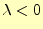 $ \lambda<0$