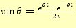$ \sinh\theta=\frac{e^{\theta}-e^{-\theta}}{2}$